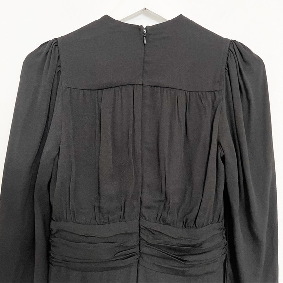 AFRM x REVOLVE avalon puff sleeve deep v-neck mini dress cocktail black small - Picture 9 of 12